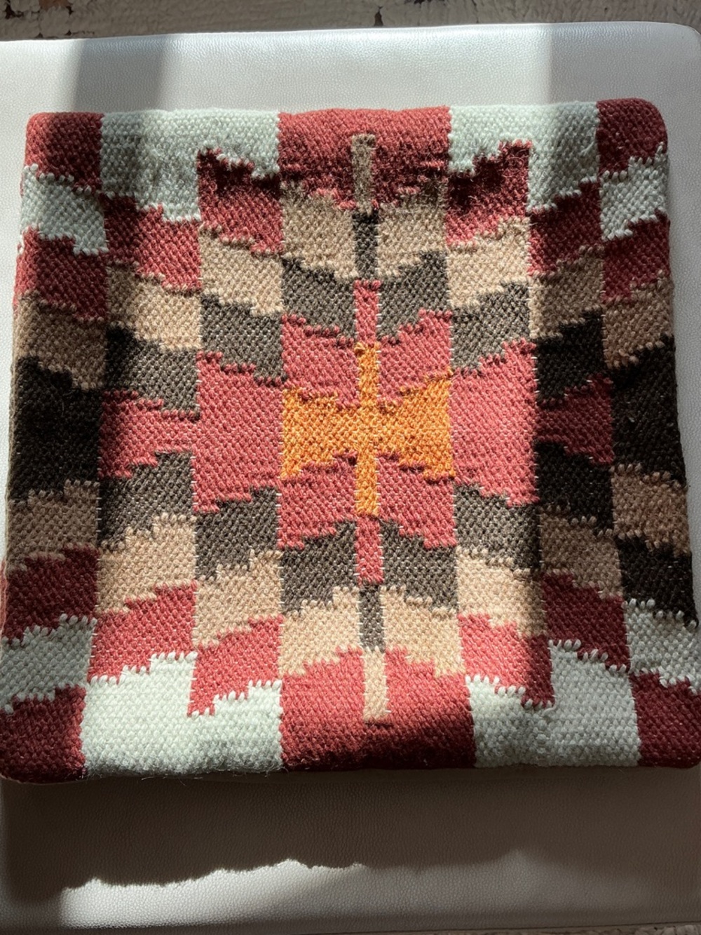 Wool Geometric Woven Throw Pillow Set